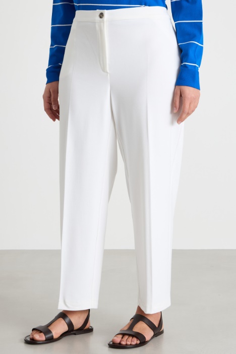 Pantalone cropped in jersey