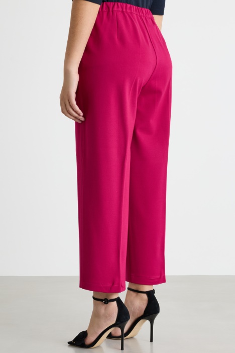 Pantalone cropped in jersey
