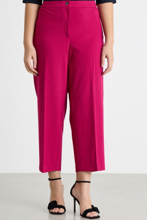 Pantalone cropped in jersey