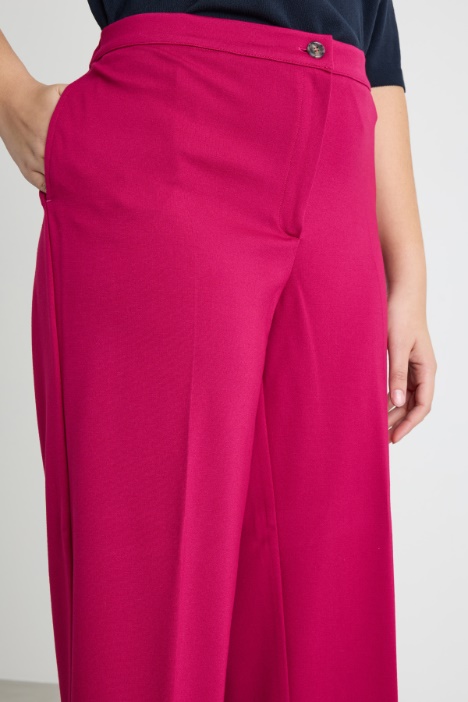 Pantalone cropped in jersey