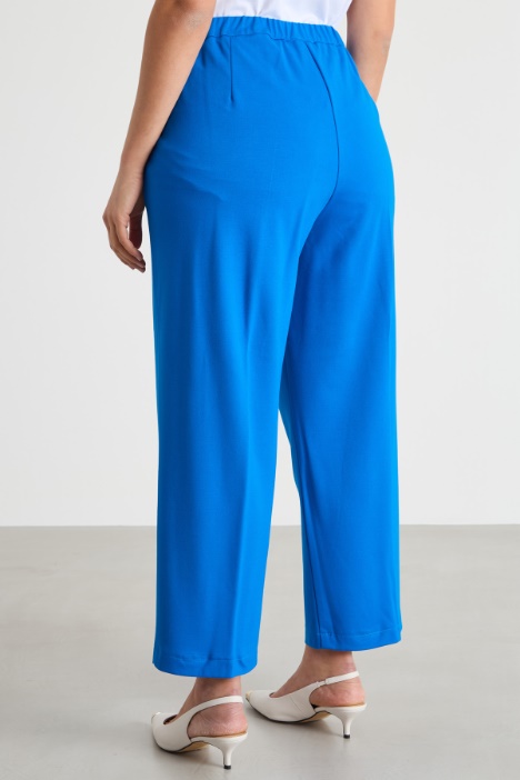 Pantalone cropped in jersey