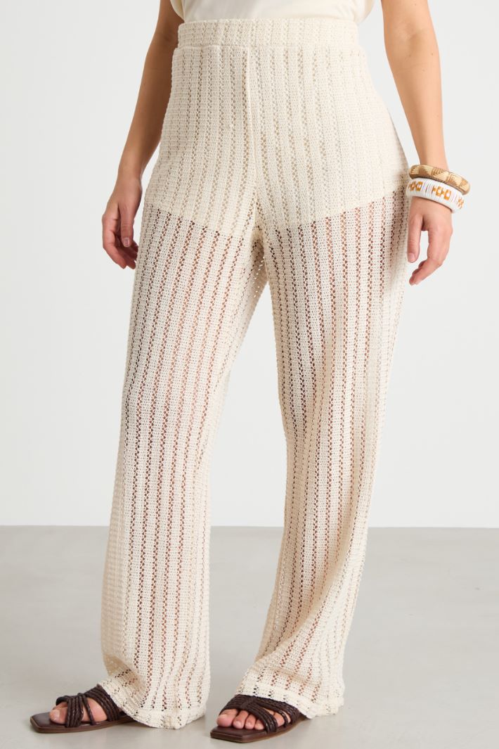 Crochet jersey trousers Intrend - 2