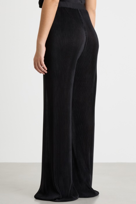 Pantaloni in jersey plissé