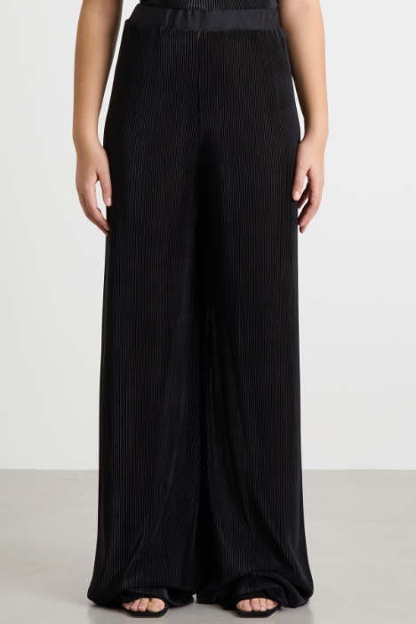 Pantaloni in jersey plissé
