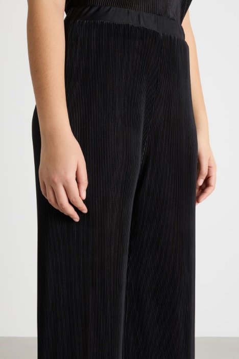 Pantaloni in jersey plissé