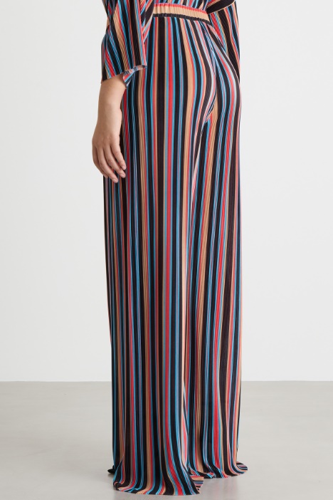 Pantaloni in jersey plissé