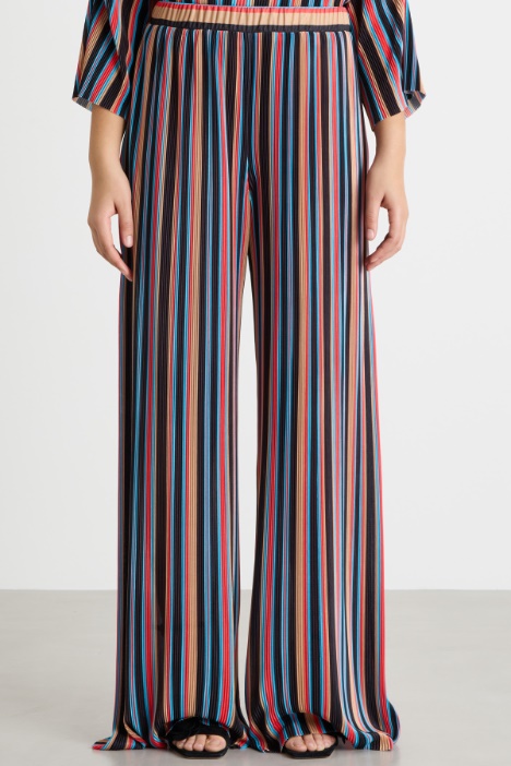 Pantaloni in jersey plissé