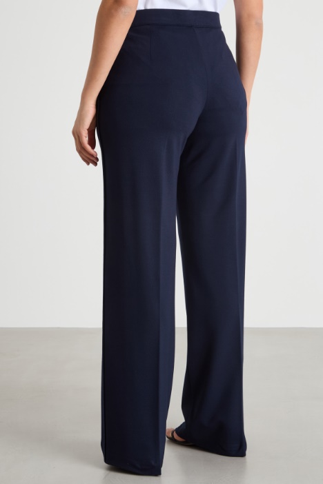 Pantalone ampio con bande a contrasto