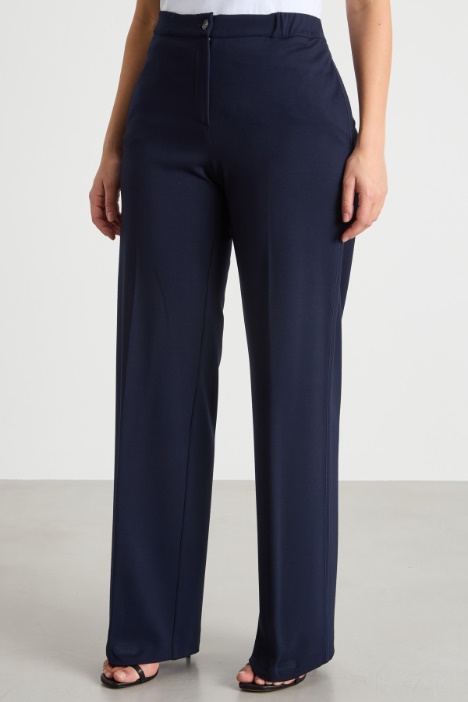 Pantalone ampio con bande a contrasto