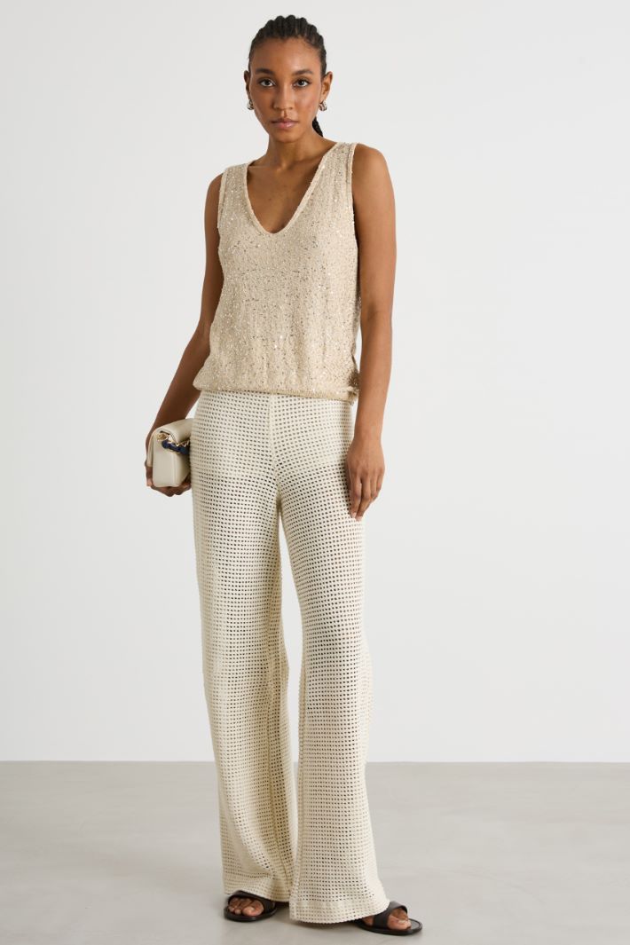 Pantalone in jersey di rete Intrend