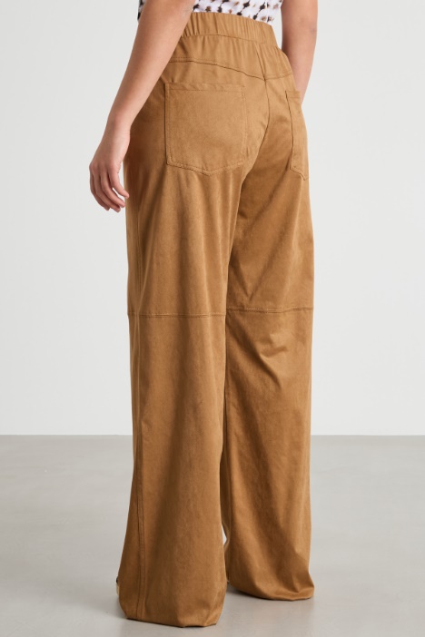 Pantalón de jersey con acabado aterciopelado