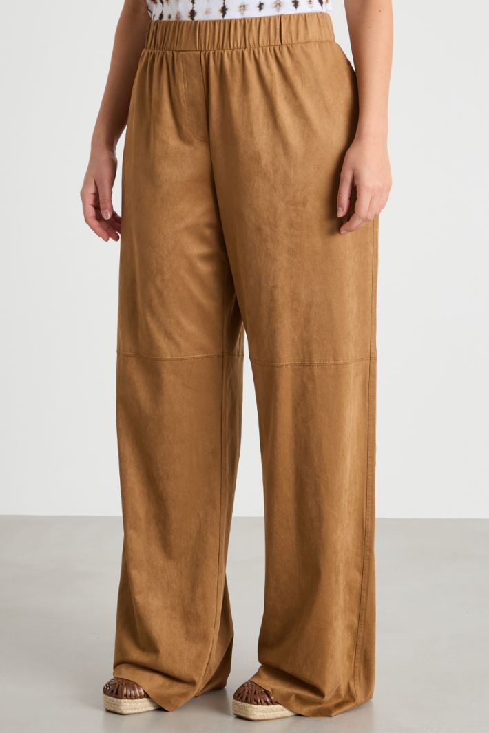 Velvet-Finish Jersey Trousers Intrend - 2