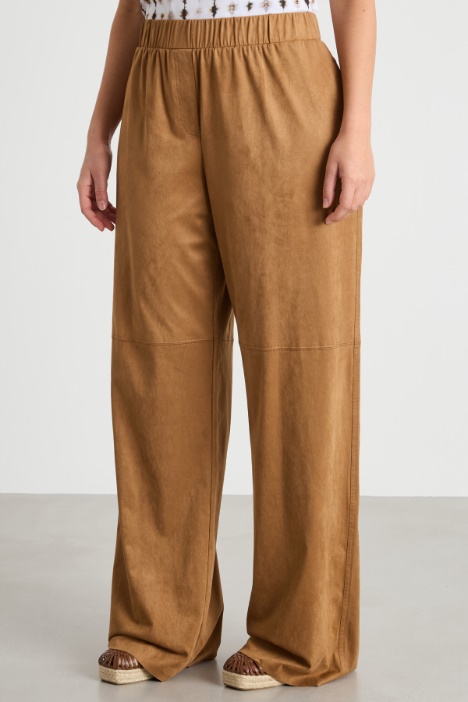 Pantalón de jersey con acabado aterciopelado