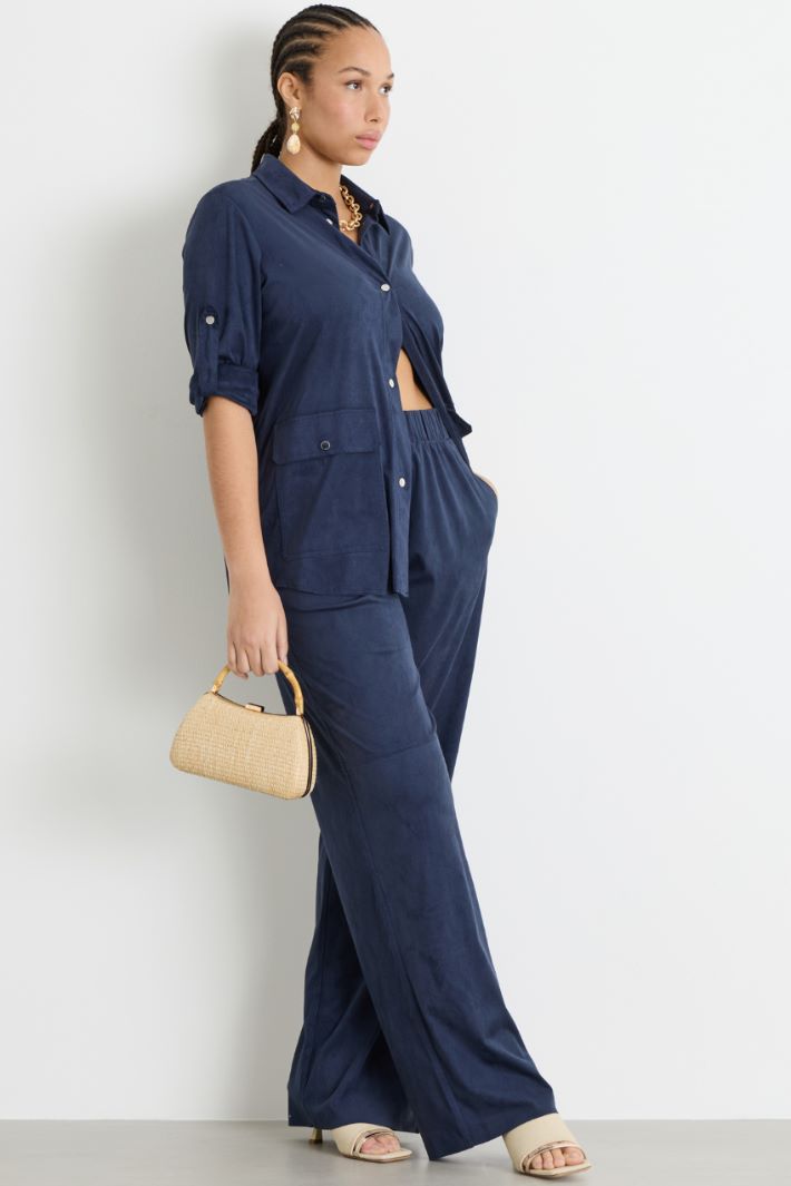 Pantaloni in jersey dal finish vellutato Intrend