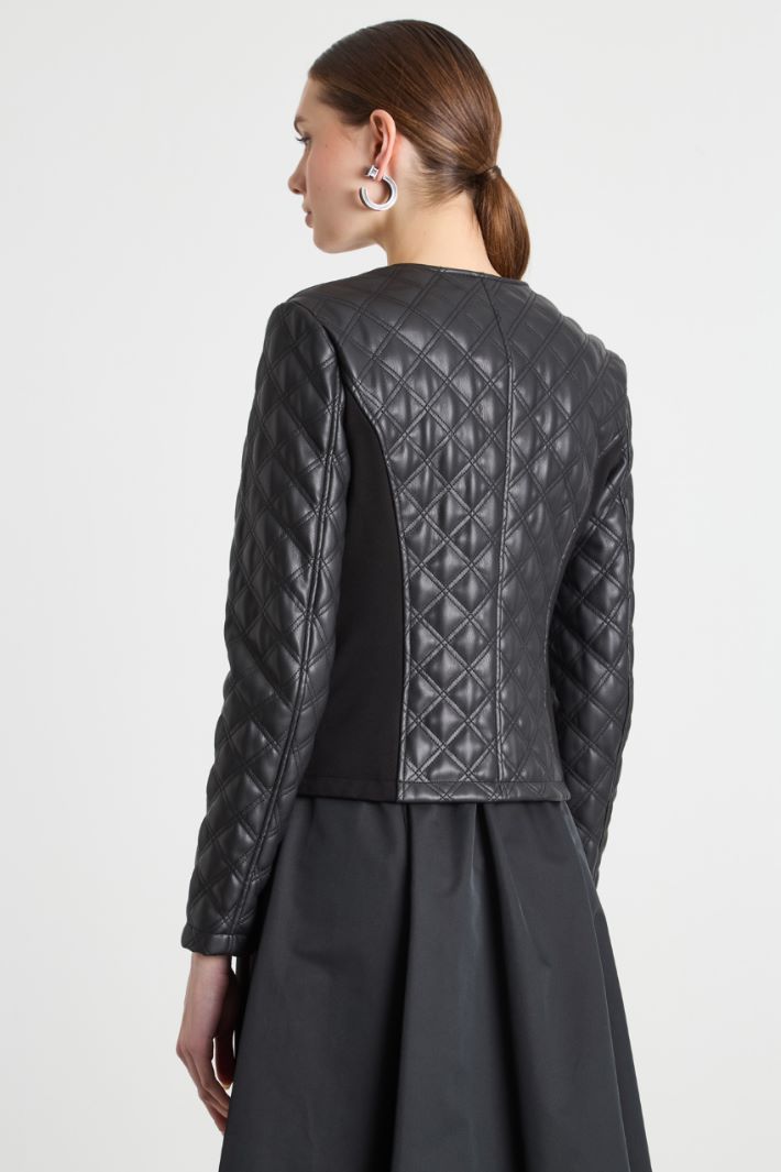 Giacca biker in tessuto spalmato Intrend - 4