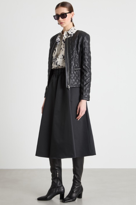 Giacca biker in tessuto spalmato Intrend