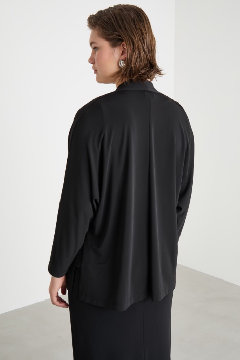 Giacca open-front in jersey