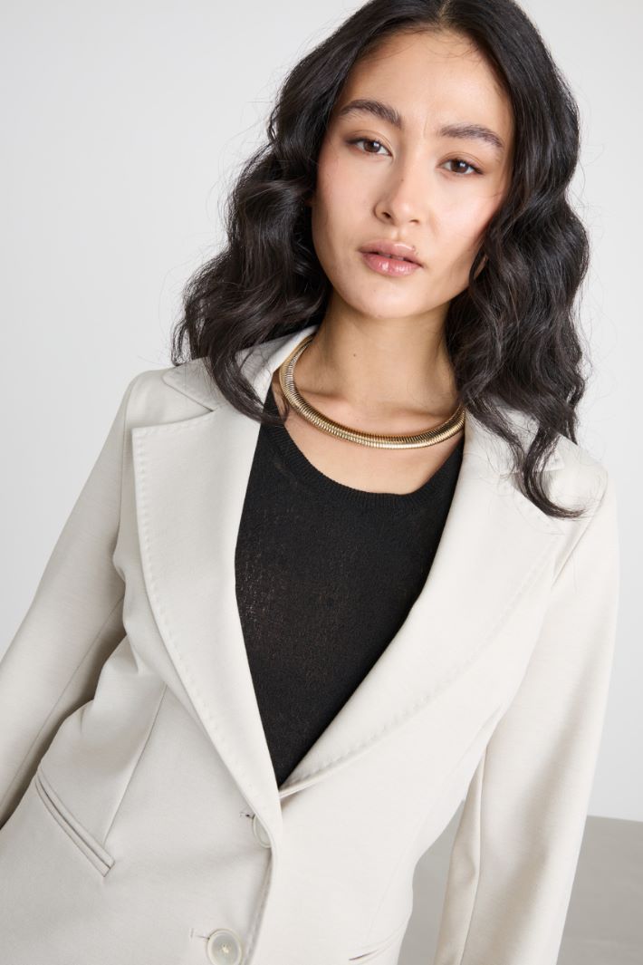 Slim-fit jersey blazer Intrend - 3