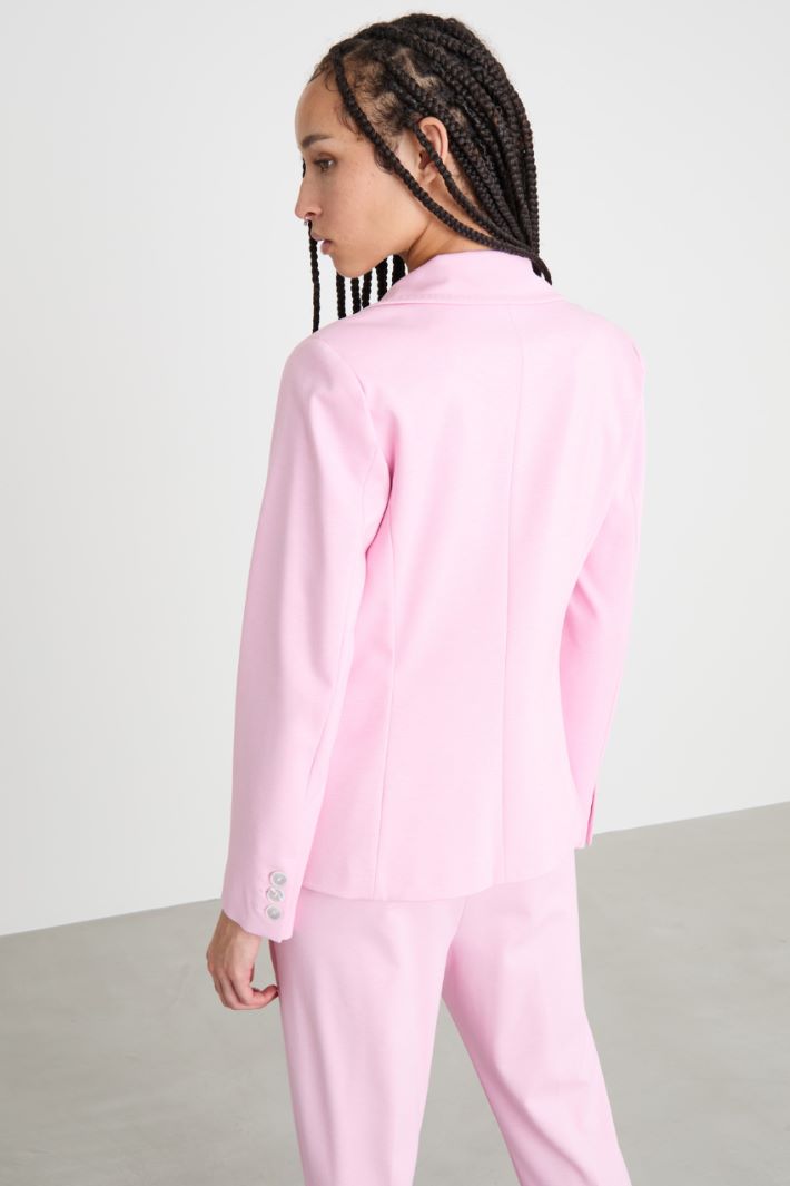Slim-fit jersey blazer Intrend - 4