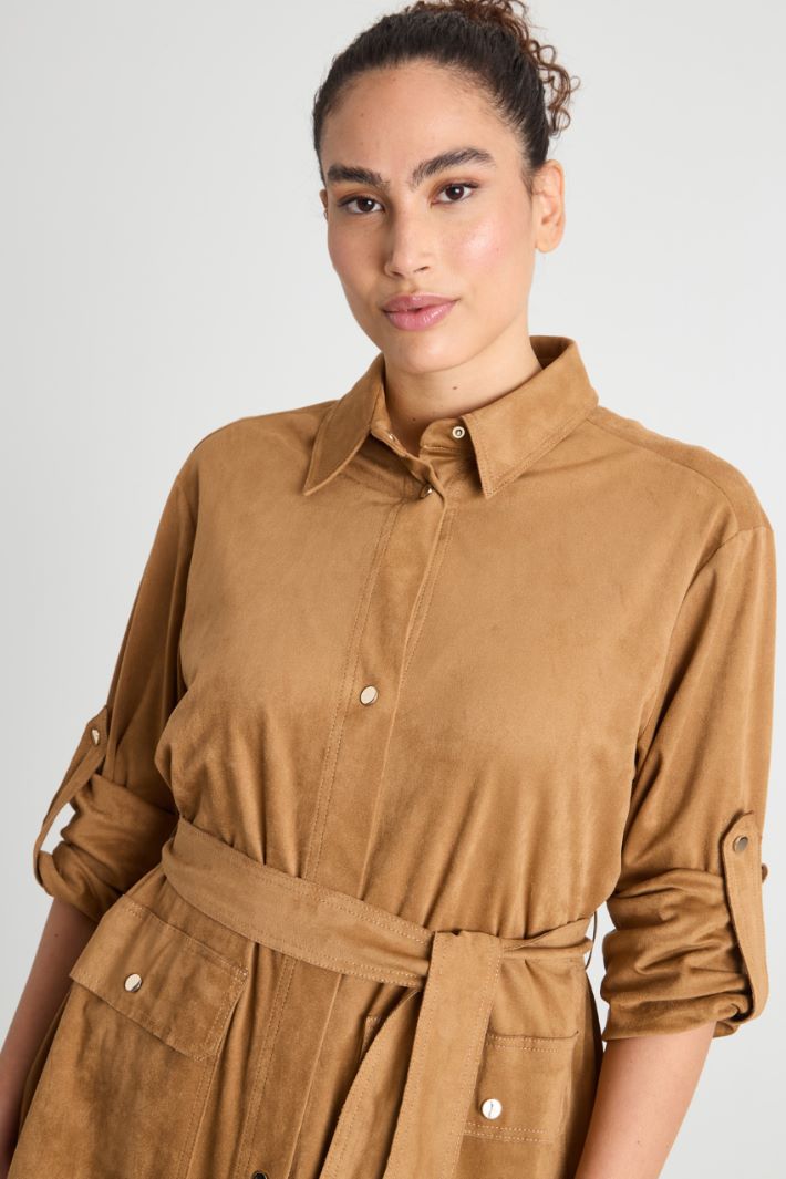 Jacket in velvet-finish fabric Intrend - 3