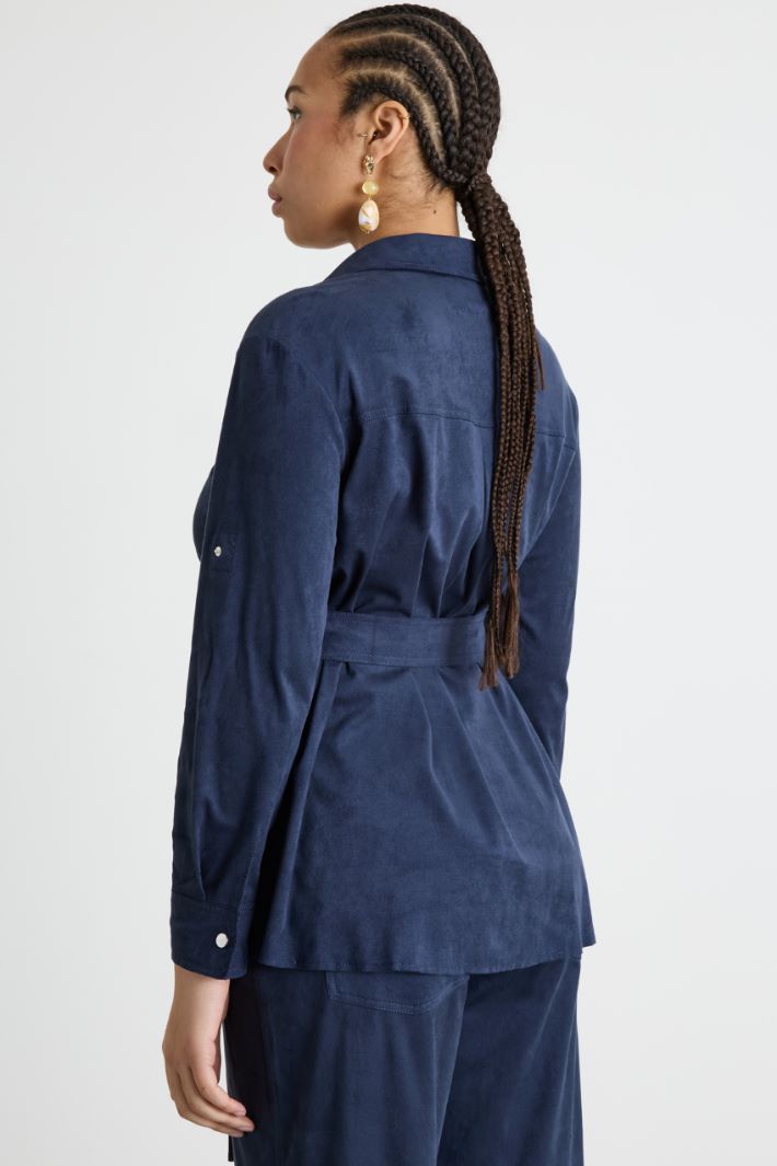 Jacket in velvet-finish fabric Intrend - 4