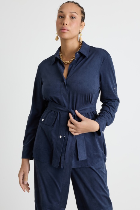 Jacket in velvet-finish fabric Intrend