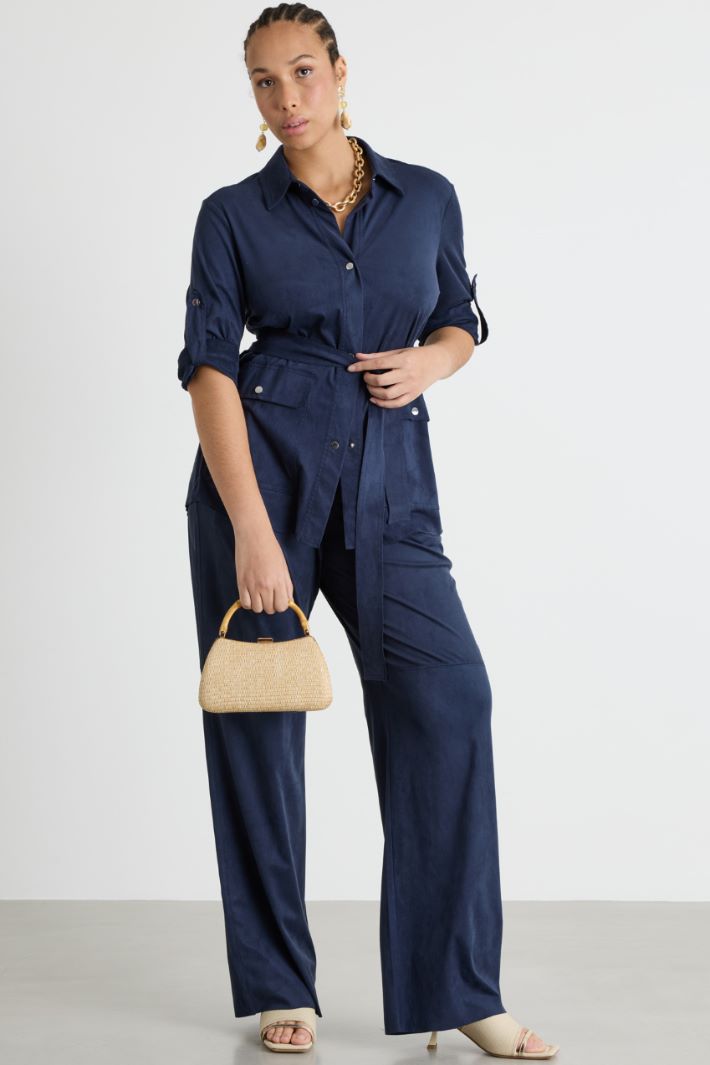 Jacket in velvet-finish fabric Intrend