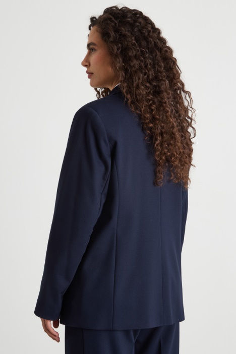 Blazer doppiopetto in jersey punto stoffa