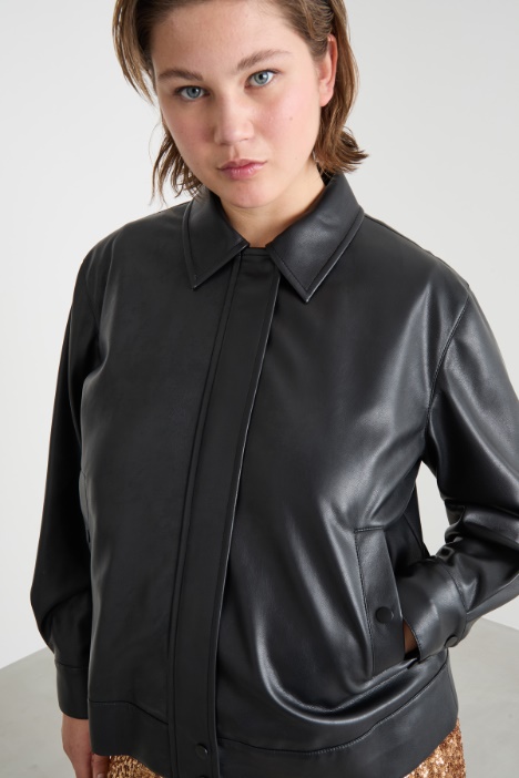 Giacca in tessuto spalmato