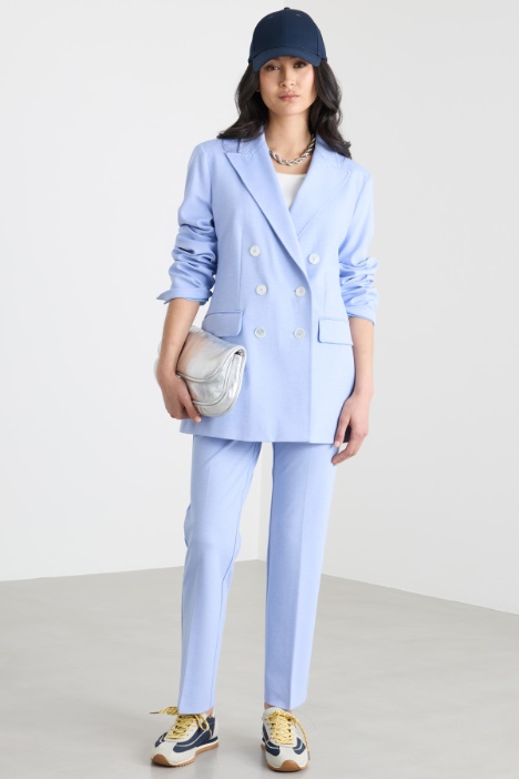 Double-Breasted Blazer with Peak Lapels Intrend