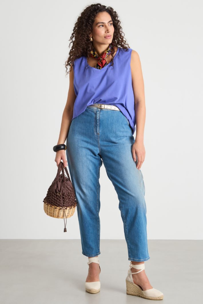 Relaxed-fit jersey vest top Intrend