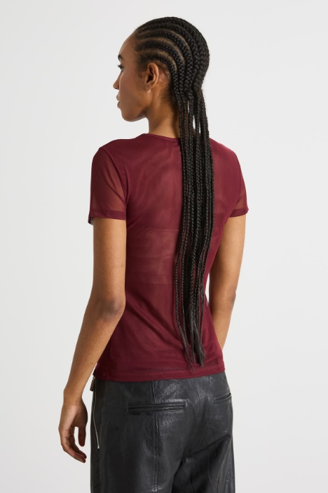 T-shirt in tulle stretch
