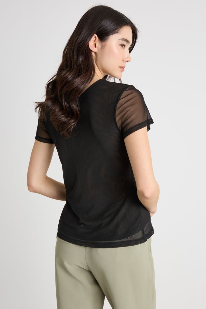 Stretch-tulle T-shirt Intrend - 4