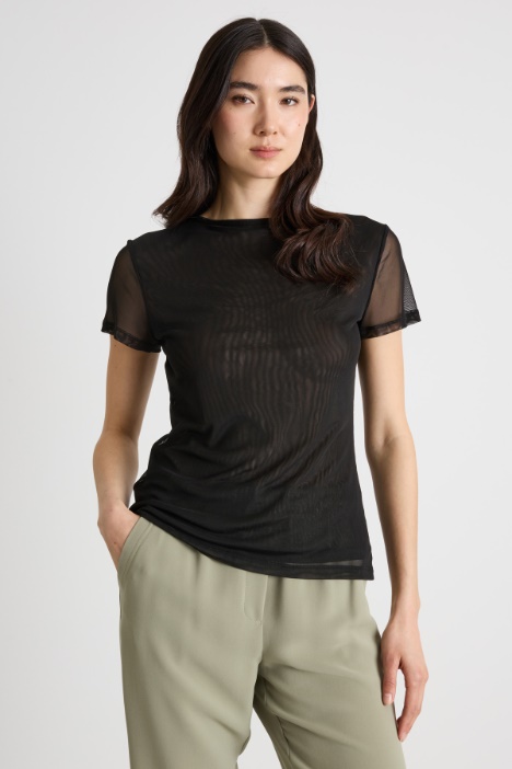 Stretch-tulle T-shirt Intrend