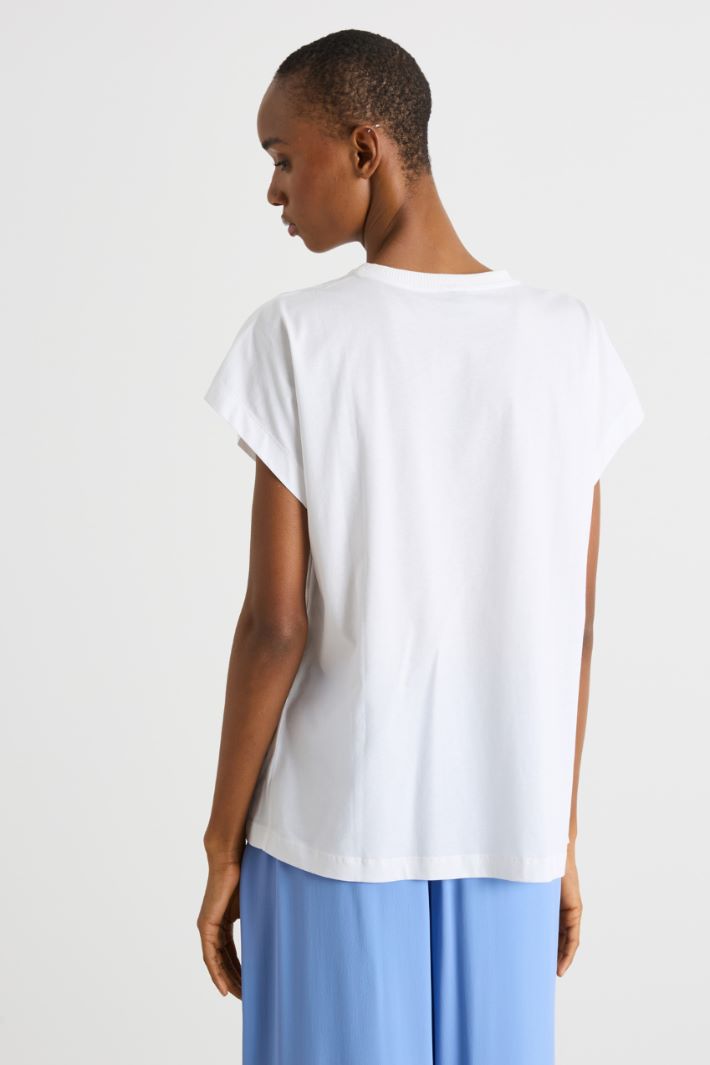 Bow-detail T-shirt Intrend - 4