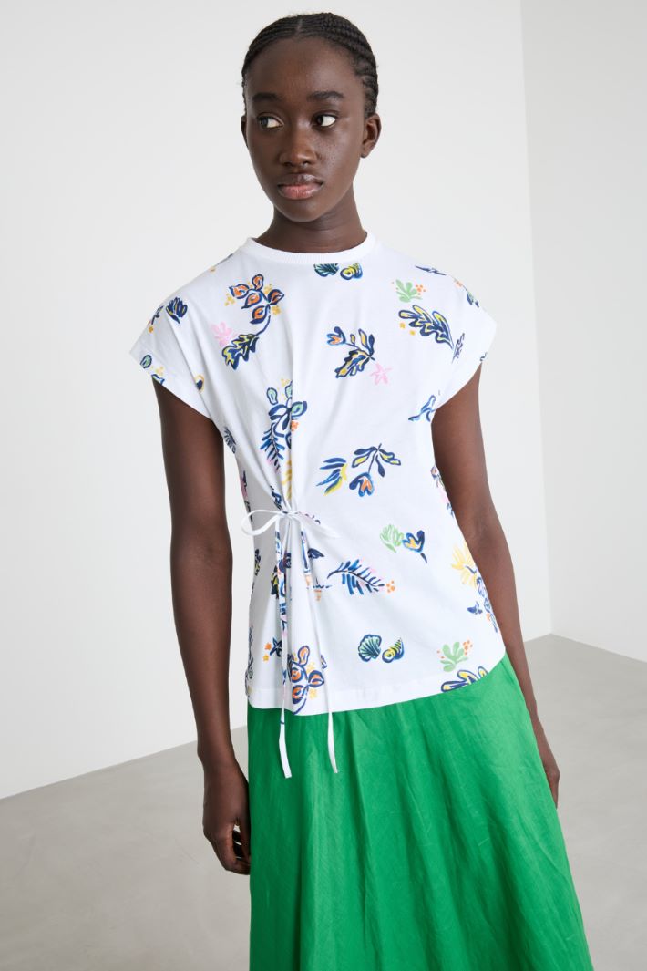 Bow-detail T-shirt Intrend - 2