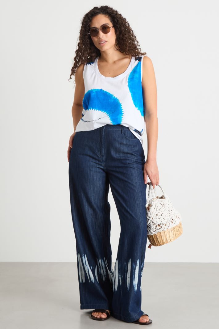 Tie-dye jersey vest Intrend