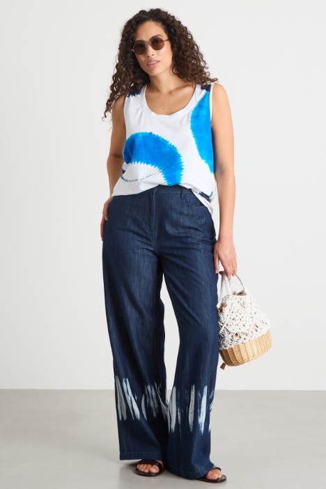 Tie-dye jersey vest Intrend