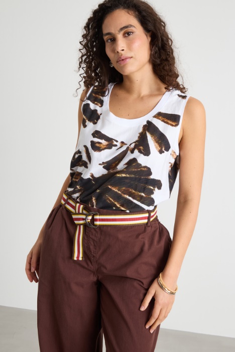 Tie-dye jersey vest Intrend