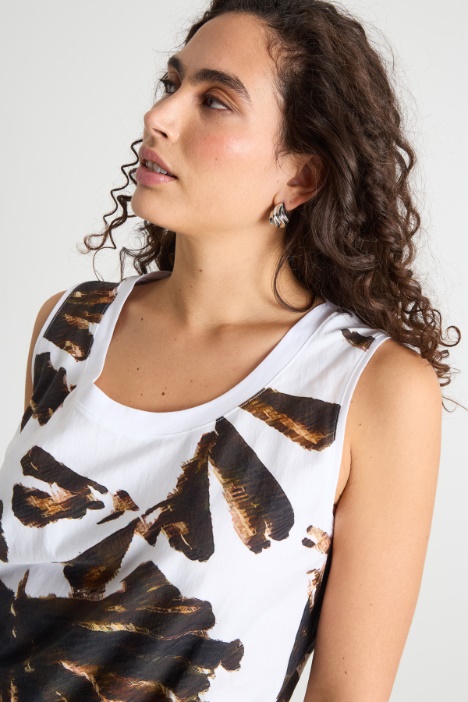 Canotta in jersey tie-dye