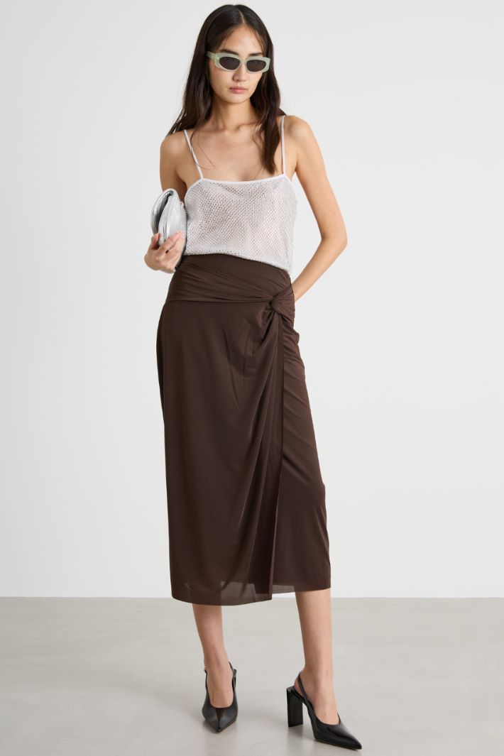 Rhinestone mesh top Intrend