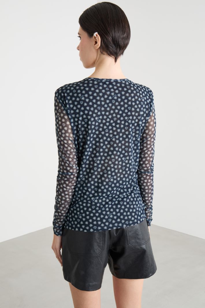 Printed Tulle Top Intrend - 4