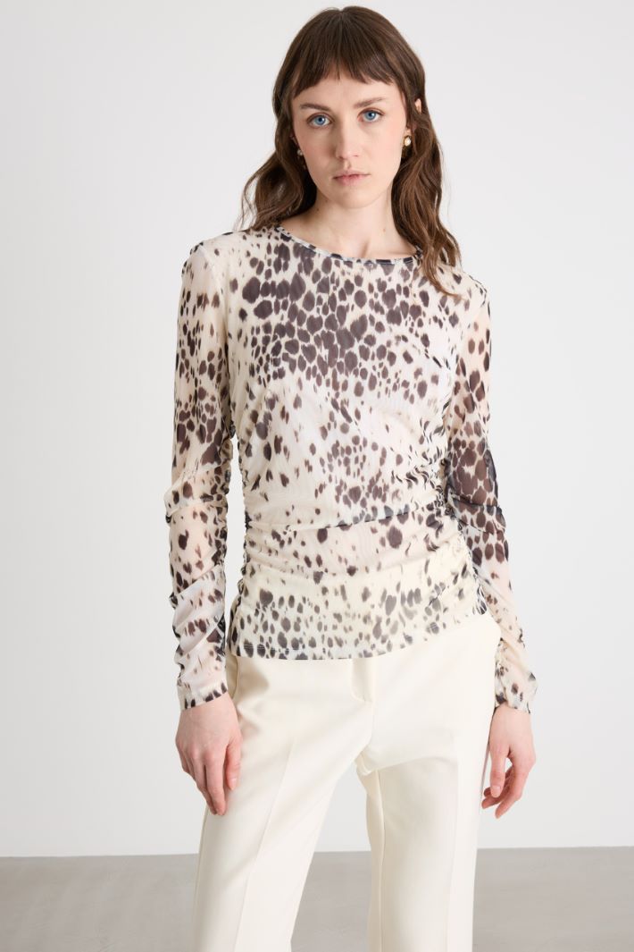 Top de tul estampado Intrend - 2