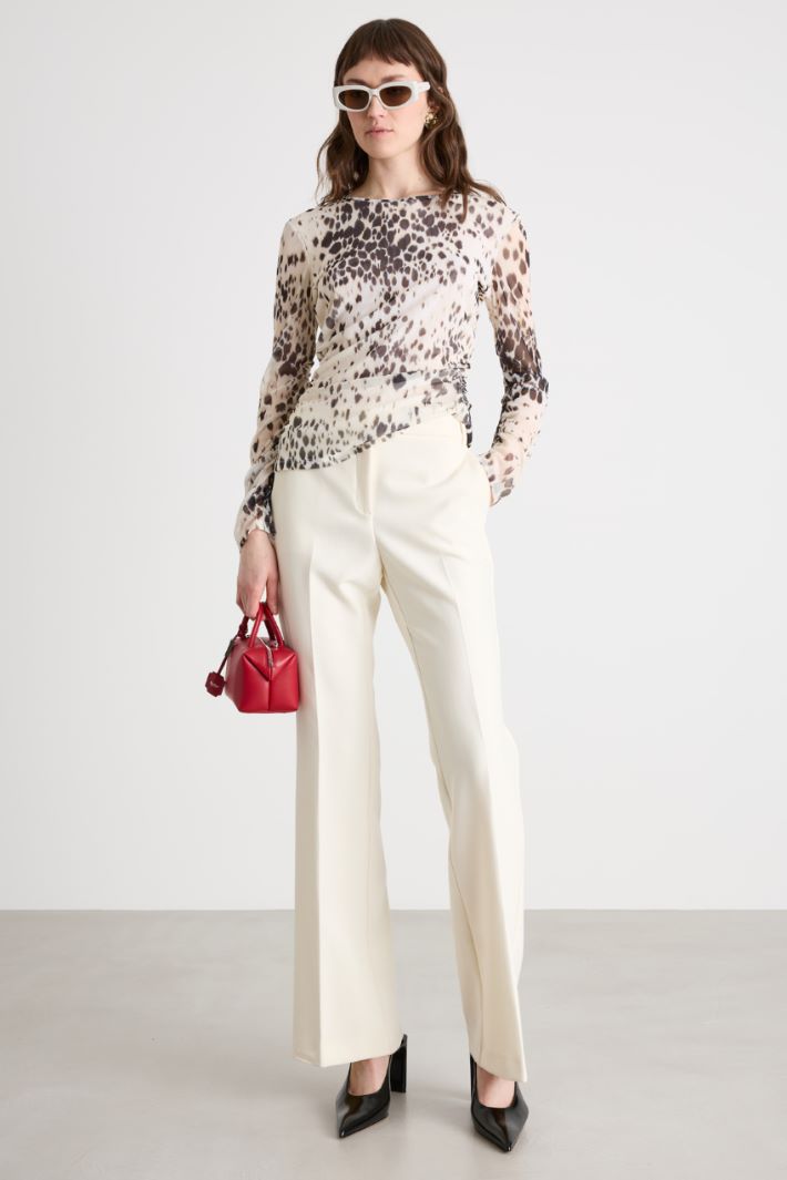 Top de tul estampado Intrend