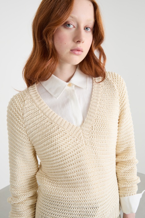 Jersey con cuello de pico