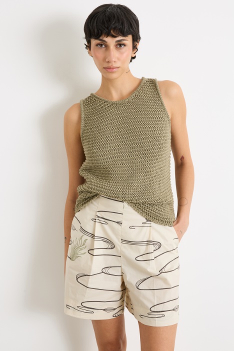 Ribbon-knit top Intrend