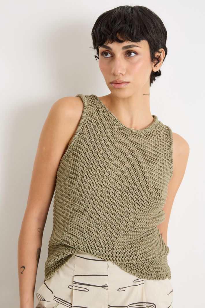 Ribbon-knit top Intrend - 3