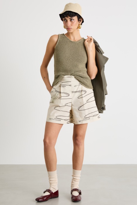 Ribbon-knit top Intrend