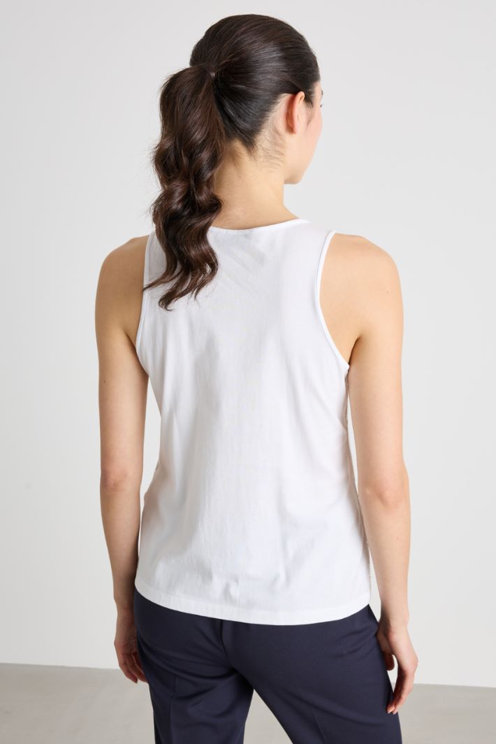 Fitted sequinned vest top Intrend - 4