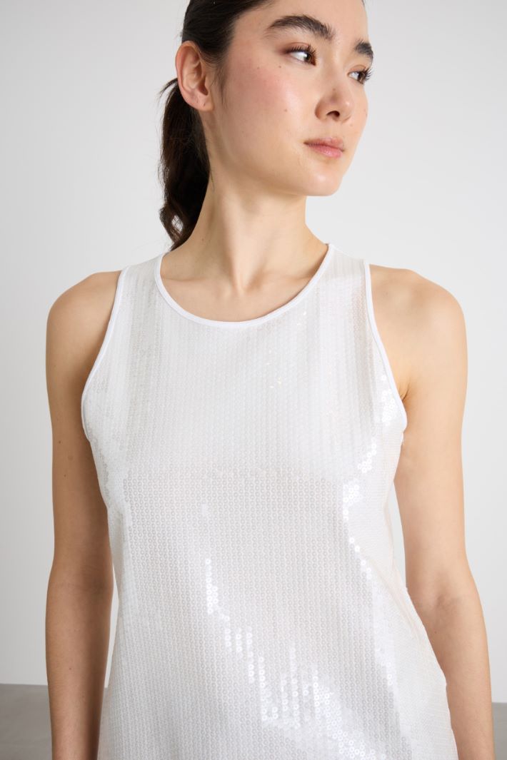 Fitted sequinned vest top Intrend - 3
